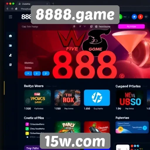 Análise da interface do usuário do site 8888.game